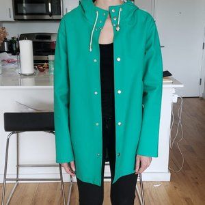 Stutterheim Teal Raincoat XXXS Worn once